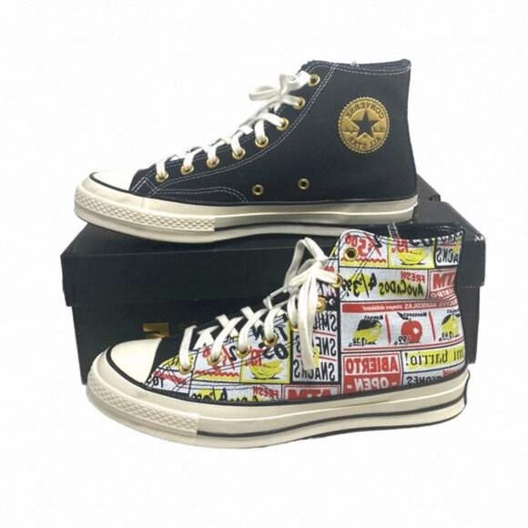 Converse Chuck 70 High Top Canvas Shoes Black Multi 171572C Skate Size Men's - Picture 3 of 10